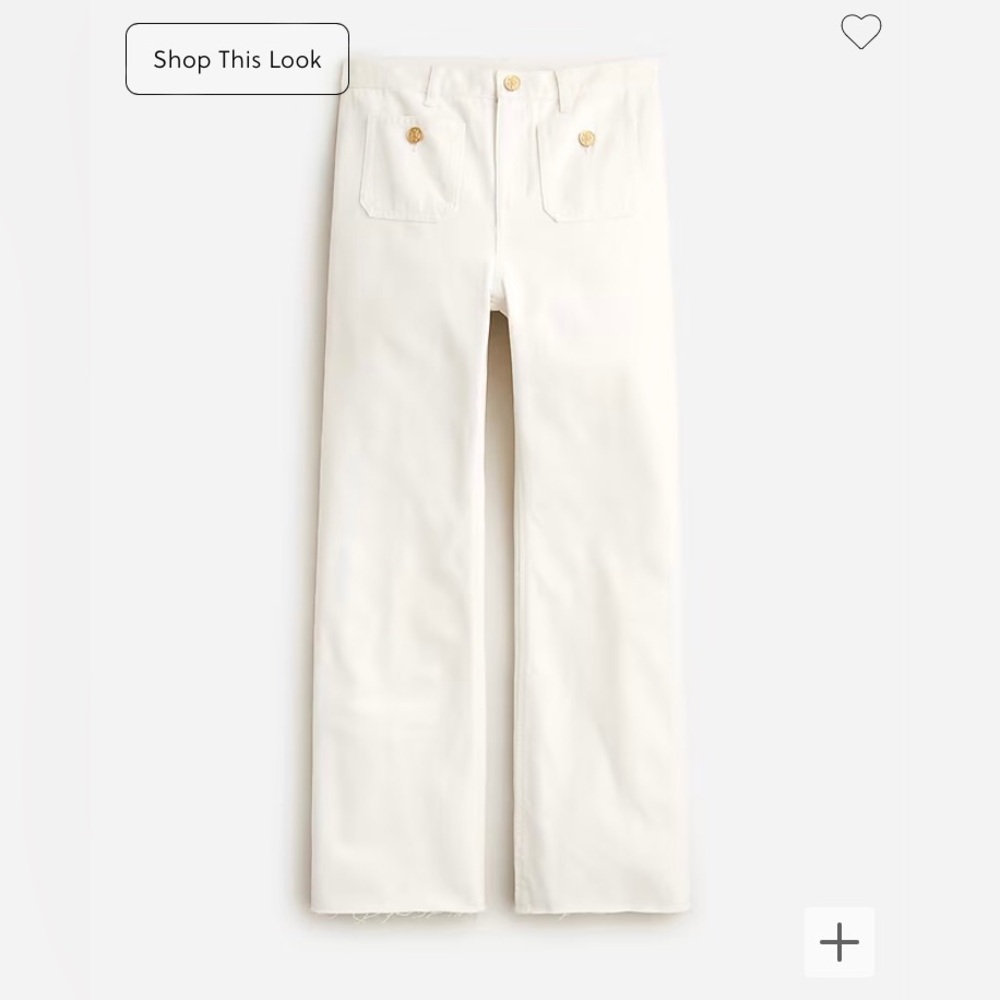 Sailor Mid-rise Relaxed Demi Boot Jean in White